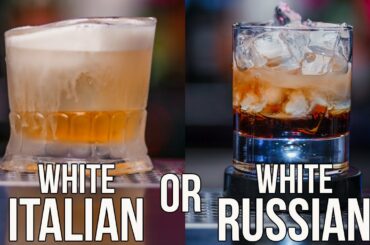 White Italian or White Russian Cocktail