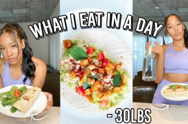 WHAT I EAT IN A DAY TO LOSE WEIGHT (Stuck at Home) + How I keep it off |How I lost 30lbs in 2 months