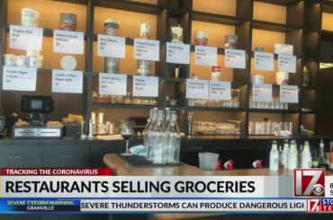 Local restaurants helping out by selling groceries