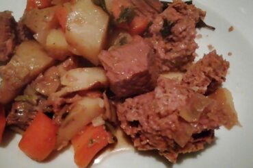 Covid19 cuisine Italy  lockdown beef stew and dumplings