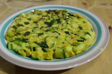 chickpea flour omelette with courgette easy vegan italian recipe from italian family