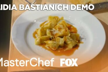 Lidia Bastianich Demonstrates How To Make The Perfect Agnolotti | MASTERCHEF