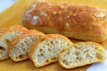 Easy Artisan Ciabatta Bread Recipe/Rustic Italian Bread/No Knead Rustic Bread