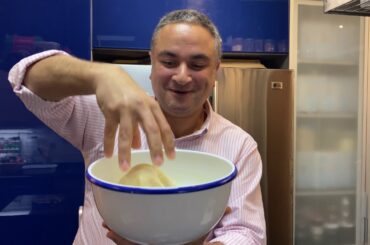 Homemade Italian FOCACCIA Bread: Using Lebanese Black Olives, Wild Zaatar, Olive Oil and Sea Salt