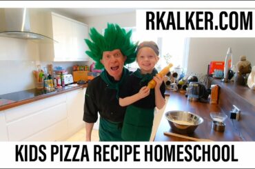 Kids Pizza Recipe - Home School Ideas Making No Yeast Pizza Dough in 10 Minutes. Eggless Quick Pizza