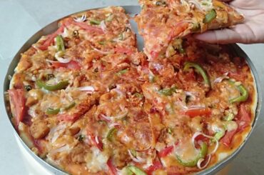 Pizza Recipe | Fajita Pizza Recipe | Pizza Recipe Without Oven