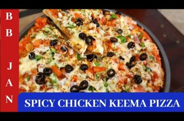 Chicken Keema Pizza Recipe|Homemade Minced Chicken Pizza Recipe|Delicious & Easy Recipe|Must Try!