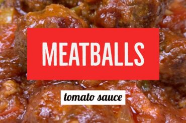 How to make Juicy Italian Meatballs - طريقة عمل كرات الكفتة المحمرة مع صلصة الطماطم