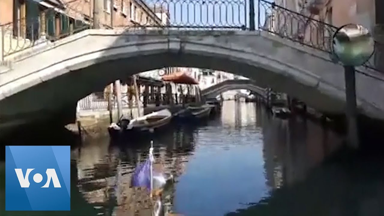 Venice Canals Empty as Coronavirus Lockdown Extended in Italy Venice Canals Empty as Coronavirus Lockdown Extended in Italy