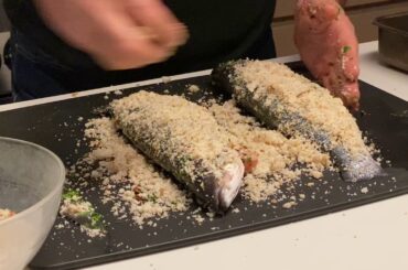 Spigola alla Vernaccia -Sea bass with Sardinian Vernaccia wine