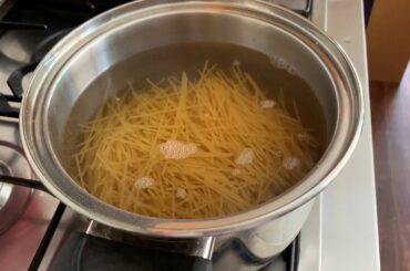 Italian home cooking Pasta Piselli グリーンピースのパスタ