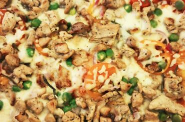 No Oven required Homemade Chicken Pizza