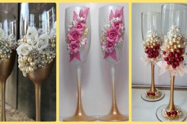 Wedding #Wine Glass Decoration Ideas,DIY #Wine Glass Decoration,Wine Glass Craft