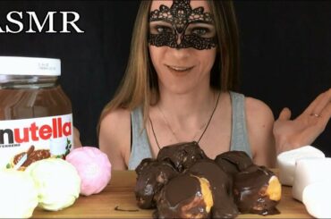 ASMR NUTELLA | PROFITEROLE & MARSHMALLOW (Dessert Eating Sounds) Mukbang 먹방 Real Sounds