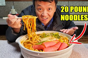 MASSIVE 20 Pound BREAKFAST NOODLES  & 100 CHICKEN WING Food Challenge in Nagoya Japan GIANT FOOD DAY