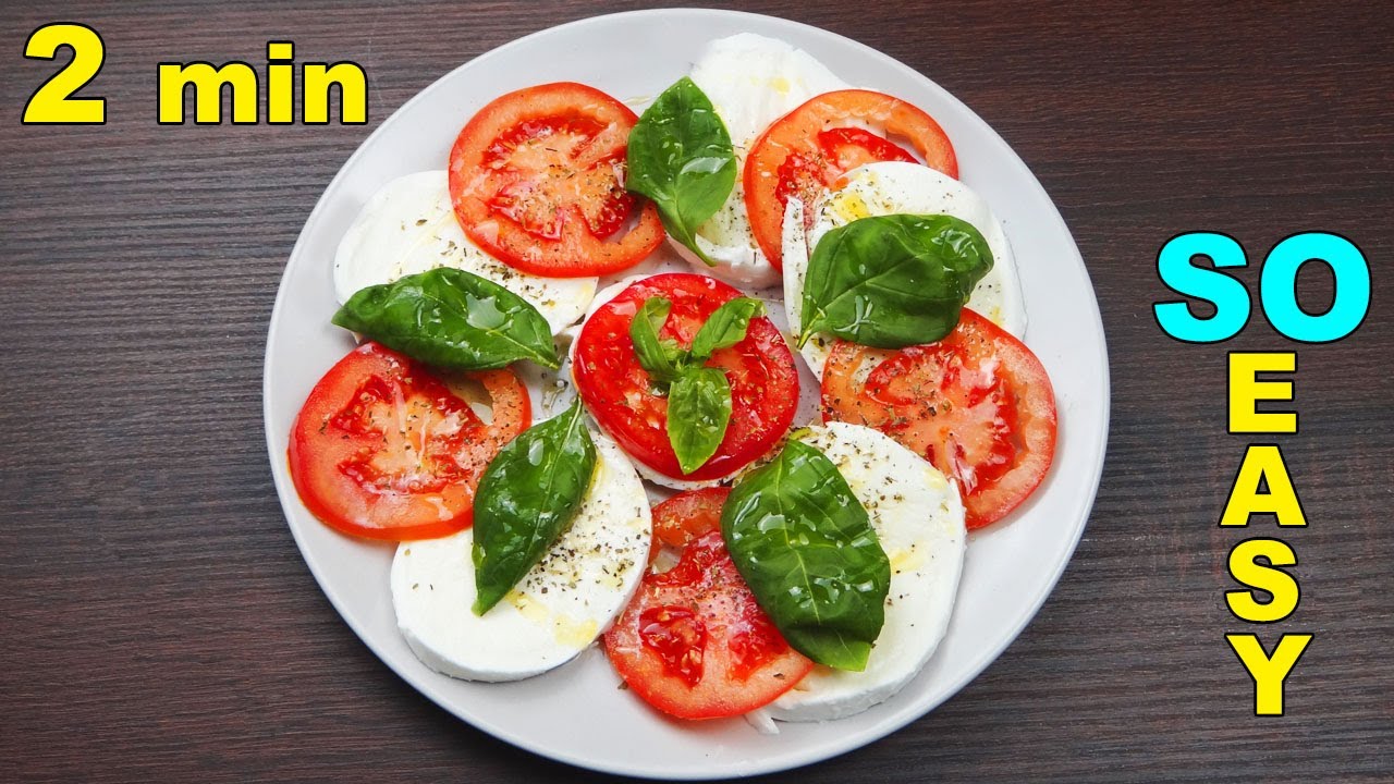 Easy Caprese Salad Recipe – Tomato and Mozzarella Salad Easy Caprese Salad Recipe - Tomato and Mozzarella Salad