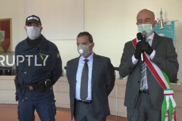 Italy: Collective funeral mass held for 111 COVID victims at town hall near Bergamo