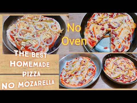 The Best Home Made Pizza Without Mozarella | No Oven | Home Made Pizza Recipe The Best Home Made Pizza Without Mozarella | No Oven | Home Made Pizza Recipe