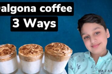 Dalgona coffee recipe/ Dalgona coffees at Home / How make caffee 3 different ways