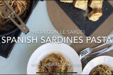 Spanish sardines pasta with sundried tomato | Easy recipe