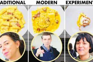 3 Chefs Cook Pasta Carbonara 3 Ways: Traditional, Modern, Experimental | Bon Appétit