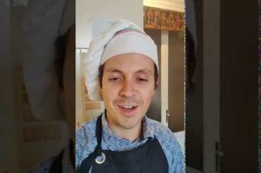 Risotto with zucchini, cherry tomatoes and shrimps. Cooking class live from Italy.