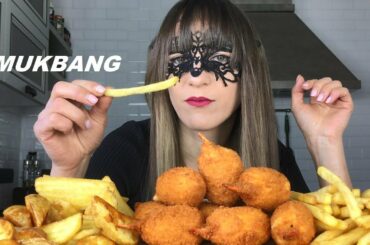 MUKBANG ITA: MANGIO FRITTO MISTO: PATATINE FRITTE E CHELE DI GRANCHIO (EATING SHOW ITALIANO)
