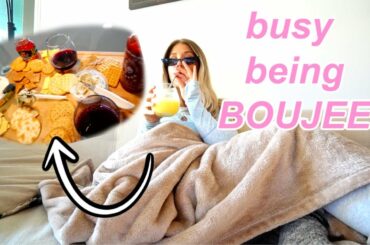 boujee vlog: Making a HAPPY HOUR Cheese & Wine Board (but make it vegan & non alcoholic LOL)