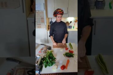 Lentil stew with broccoli rabe. Live cooking class straight from Vicenza, Italy.