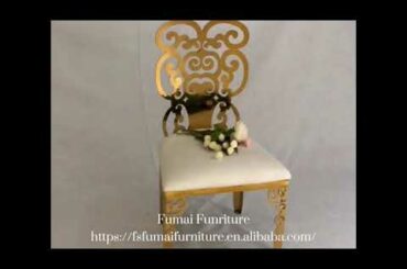 Wedding chair- Unique design of stainless steel dining chair for wedding decor