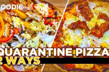 Quarantine Pizza - 2 Ways | Shortcut Pizza At Home | Covid Cooking | The Foodie