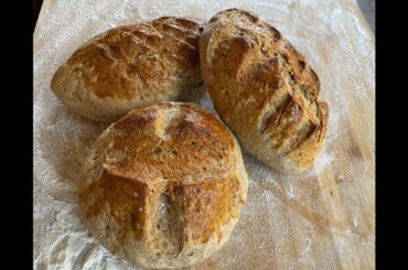 3  Minutes Italian Bread! (English-Japanese) 3分でイタリアの田舎パン