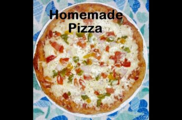 Homemade wheat pizza. no Oven. घर पर पिज़्ज़ा बनाने का सबसे आसान.