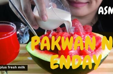 ASMR WATERMELON Pakwan ni Enday | The popular summer fruit | REAL EATING SOUND no talking PINOY ASMR