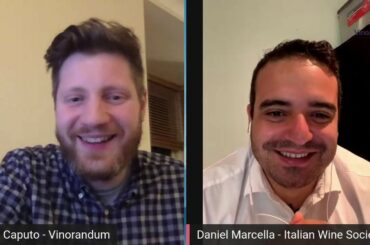 Paul Caputo with Daniel Marcella chatting about Calabrian wine