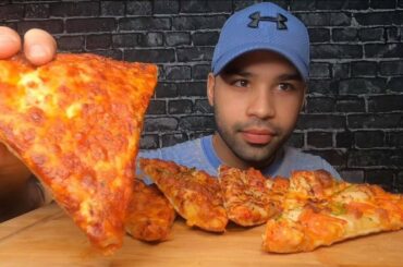 (ASMR) EATING FREE PIZZA | WHISPERING | RAMBLE