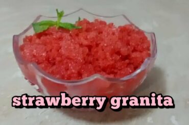 Delicious Strawberry granita recipe / Frozen Italian fruit Dessert