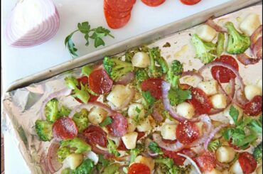 20 Minute Sheet Pan Pepperoni Pizza Gnocchi