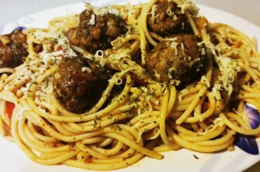 Italian Style Spaghetti with Meatballs / Meatballs Recipe /Cooking Vlog /Aliyah and Mommy LDR