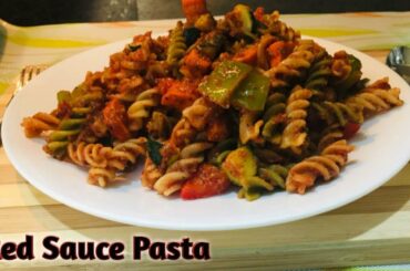 Red Sauce Pasta/Pasta in red sauce/ lockdown cooking/tomato pasta recipe