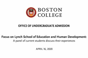 Lynch School Webinar | Student Panel | April 15, 2020