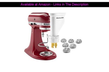 ☑️ KitchenAid KSMPEXTA Gourmet Pasta Press Attachment with 6 Interchangeable Pasta Plates, White