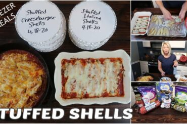 STUFFED SHELLS | CHEESEBURGER SHELLS | ITALIAN SHELLS | FREEZER MEALS