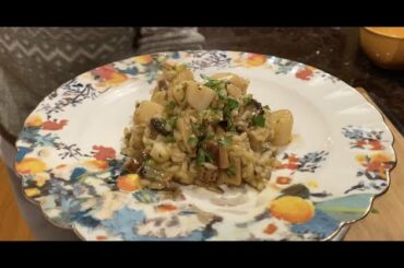 Scallop Risotto with Mushrooms -- Easy Italian Recipe!