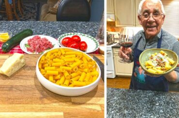 Rigatoni with Pork Zucchini and Tomatoes Recipe