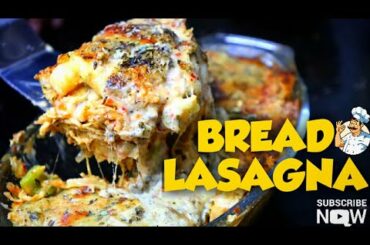 BREAD LASAGNA | ITALIAN DISH | WITH INGREDIENT SUBTITLES | LASAGNA RECIPE