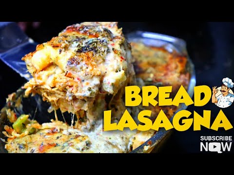 BREAD LASAGNA | ITALIAN DISH | WITH INGREDIENT SUBTITLES | LASAGNA RECIPE BREAD LASAGNA | ITALIAN DISH | WITH INGREDIENT SUBTITLES | LASAGNA RECIPE
