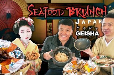 JAPANESE SEAFOOD BRUNCH With GEISHA & MAIKO! RIVER CRAB Hotpot on River Boat