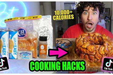 We TASTED Viral TikTok Cooking Life Hacks... (CINNAMON BUN CAKE?!) *Part 10*