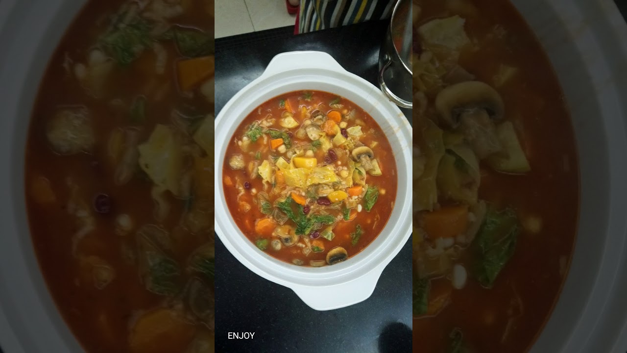 ONE OF THE BEST ITALIAN MINESTRONE SOUP LOADED WITH FRESH VEGETABLES AND PARMESAN CHEESE 🧀. ONE OF THE BEST ITALIAN MINESTRONE SOUP LOADED WITH FRESH VEGETABLES AND PARMESAN CHEESE 🧀.